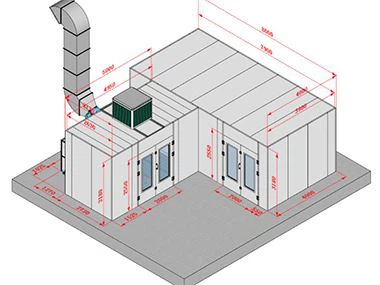 Waterfall Paint Spray Booth For Sale Thailand